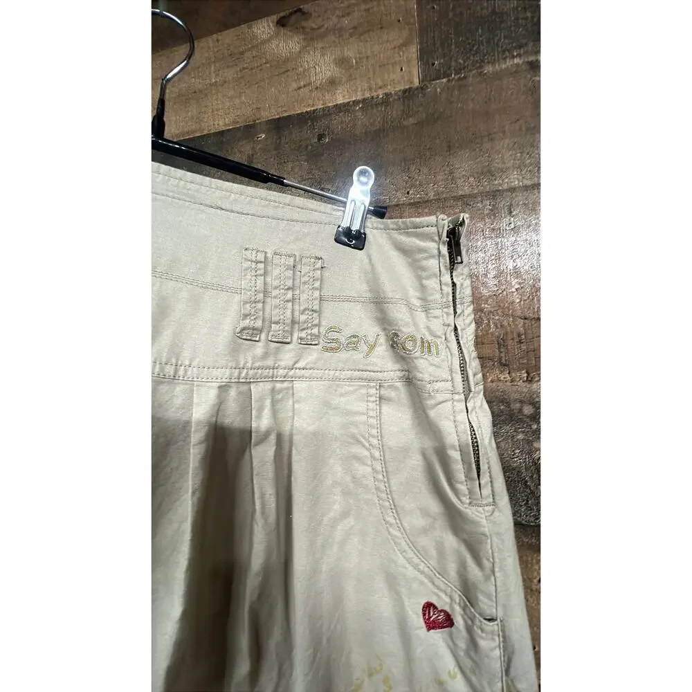 Desigual Y2K embroidered butterfly harem pants size 30 - Picture 3 of 8
